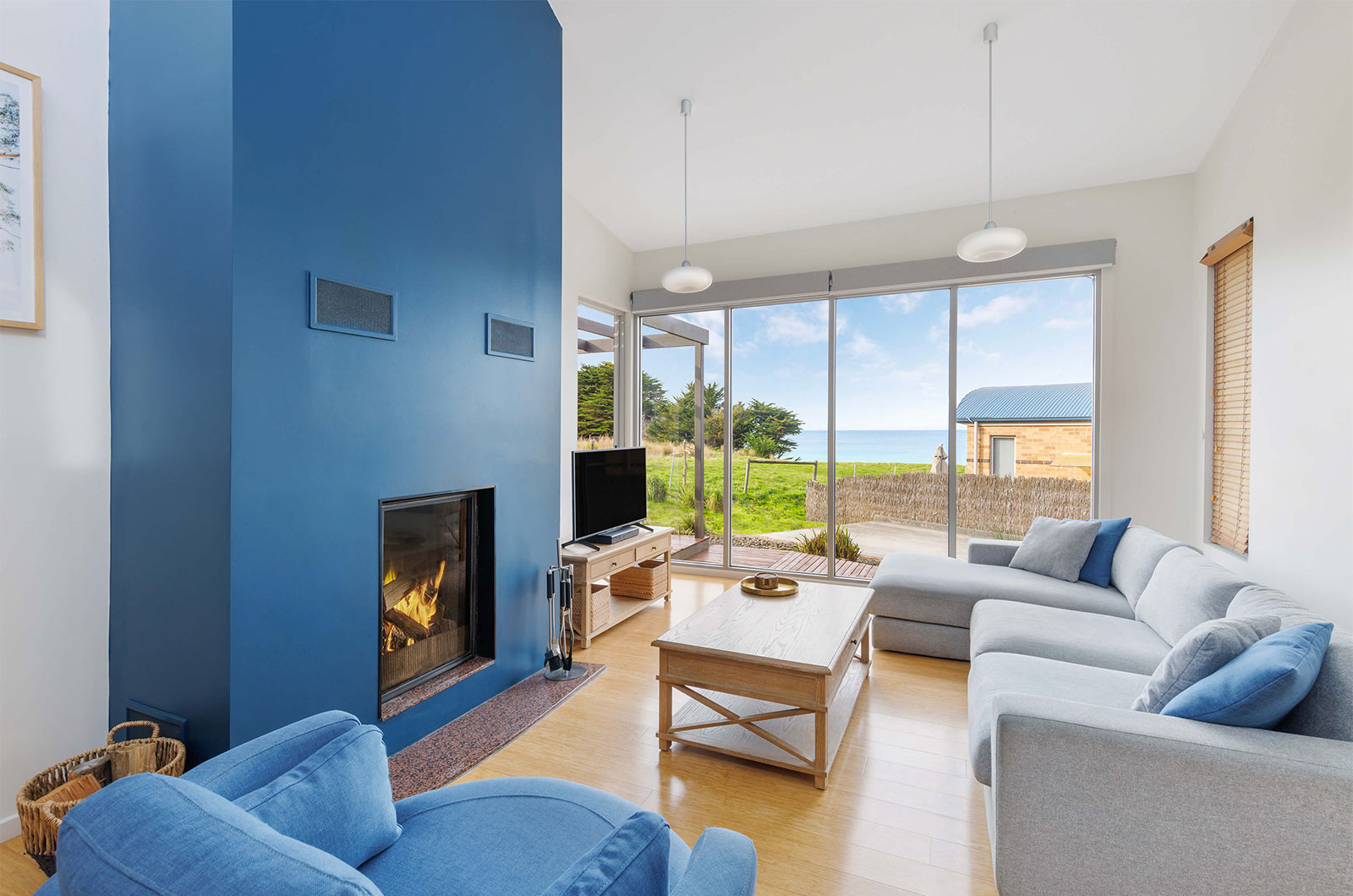 Luxury Villa 3 - Living Room Partial Ocean Views